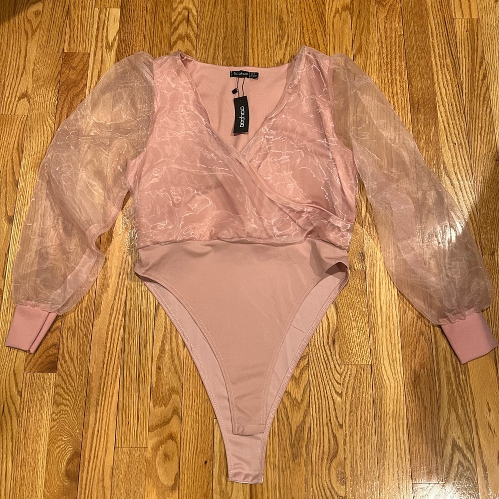 Boohoo Blush pink body suit. Size 12.